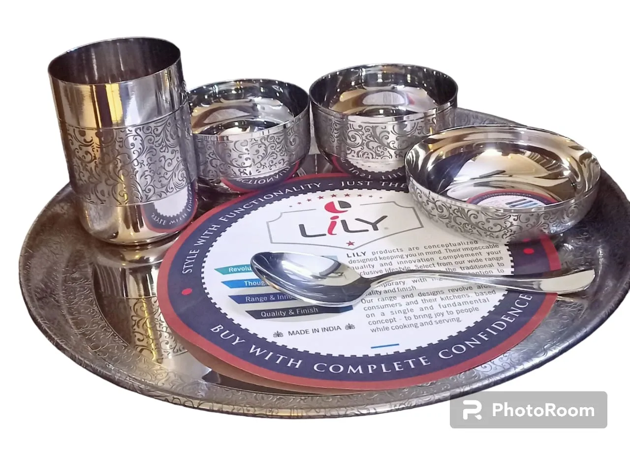 Lily Signature Stainless Steel Thali Set