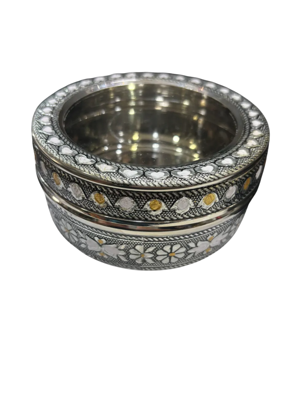 Antique Poori Dabba with see through lid