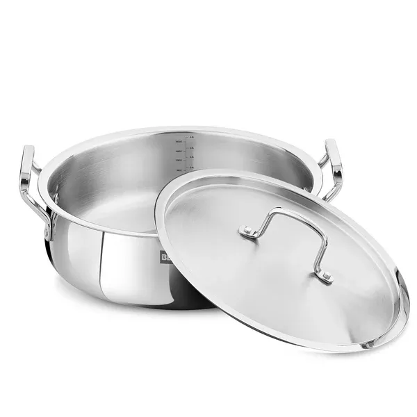 Bergner BE Bergner Essentials TriPly Stainless Steel Biryani Handi with Lid