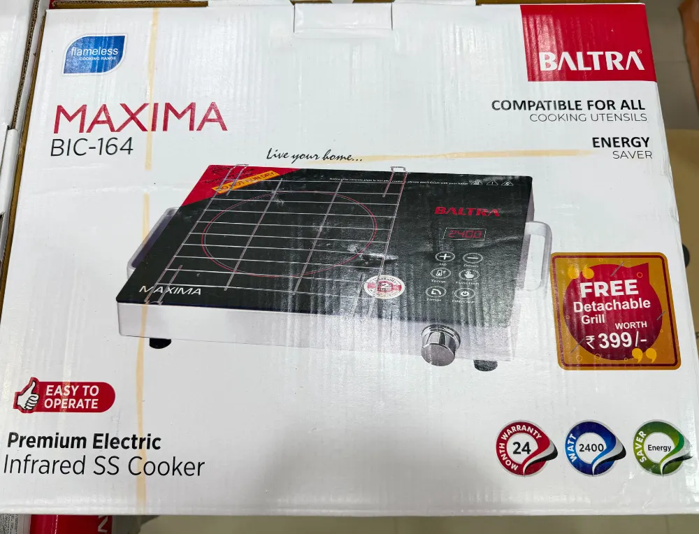 Baltra Infrared Cooktop, All Utensils Compatible, 2 year warranty 