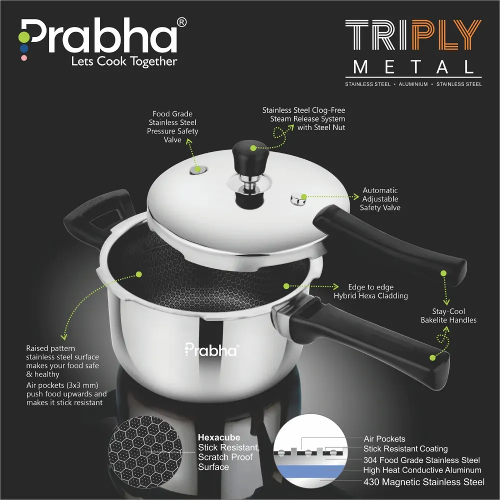 Prabha Hexa Cube Non Stick cooker
