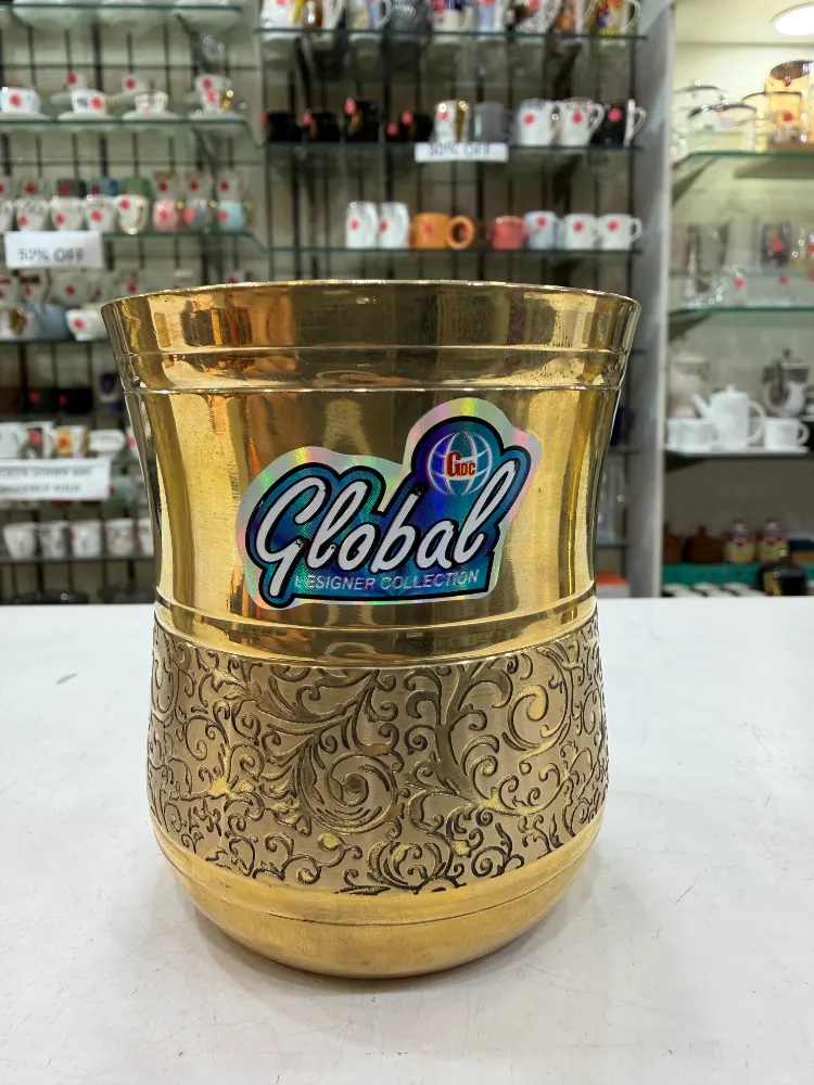 Global Brass Glass set of 6 heritage bold