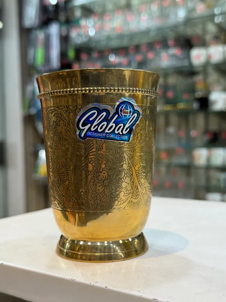 Global Brass Glass set of 6 glasses