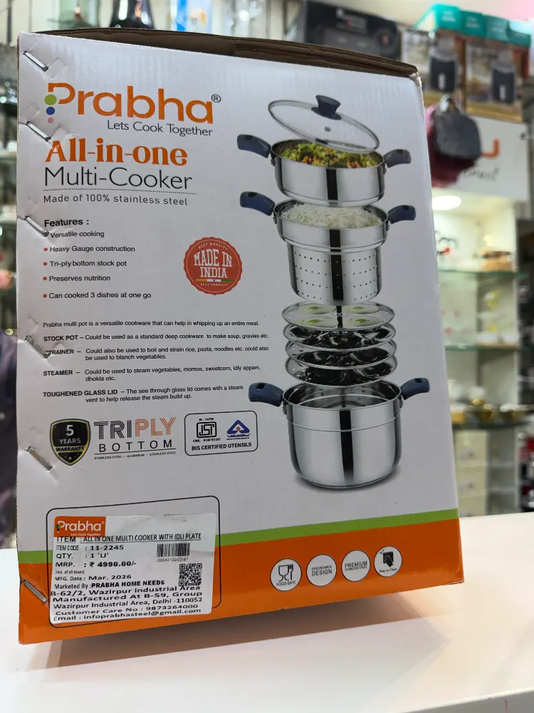 Prabha All in one Cooker and steamer, Idli Maker
