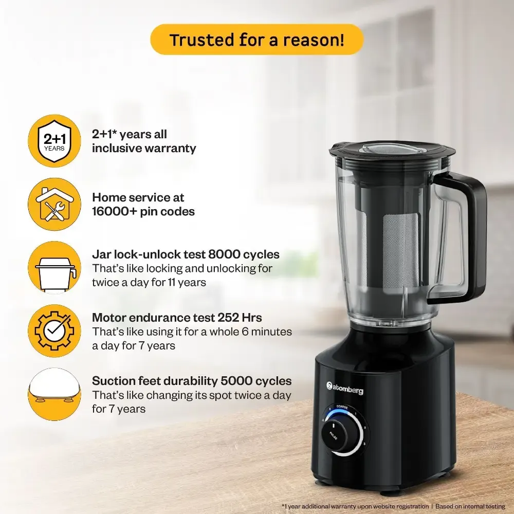 Atomberg Zenova Fresh Mixer Grinder with juicer attachment