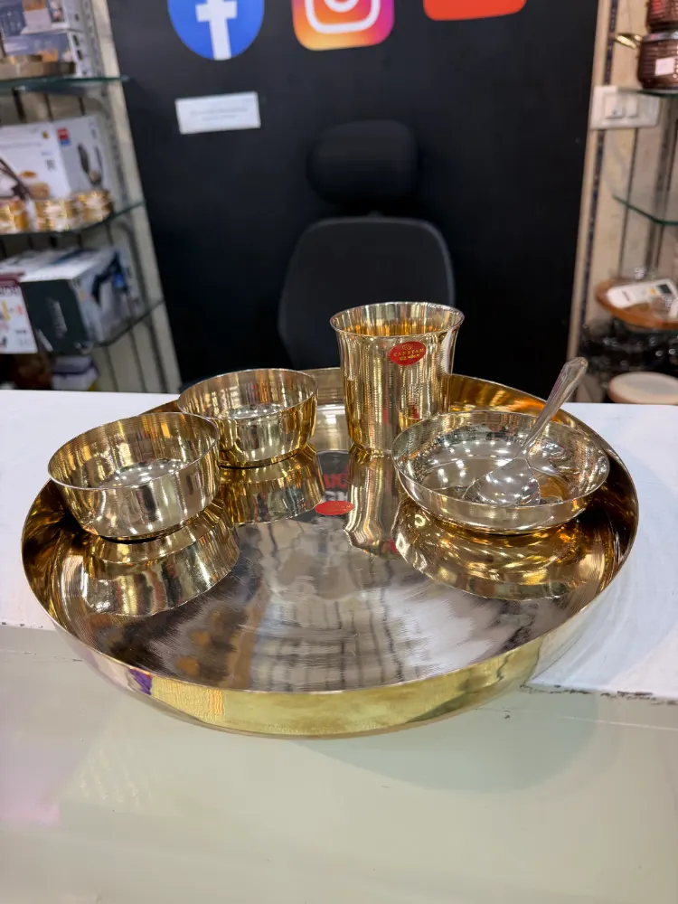 Kansyam thali set 100% pure bronze, lead free
