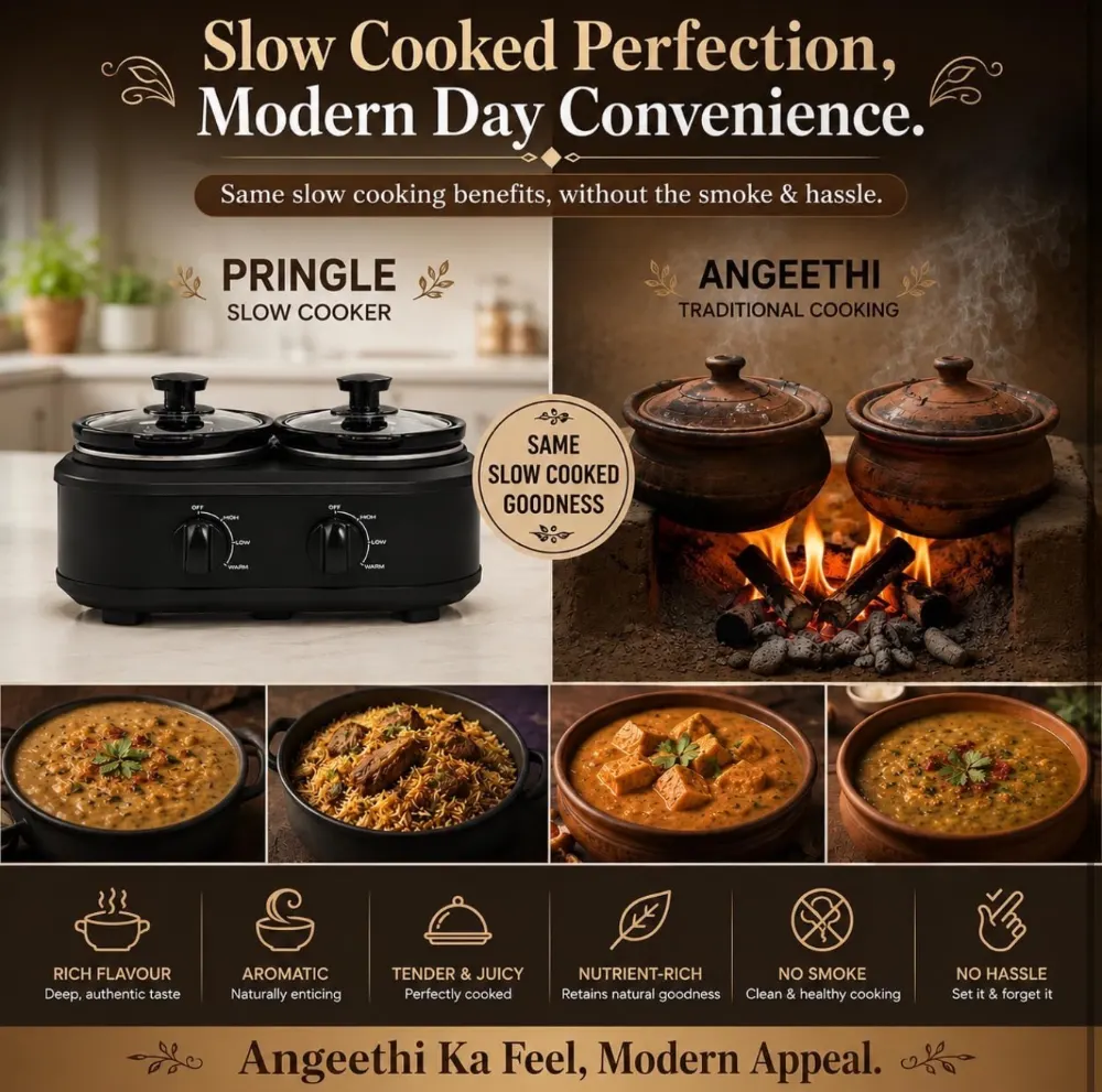 Pringle dual slow cooker Black
