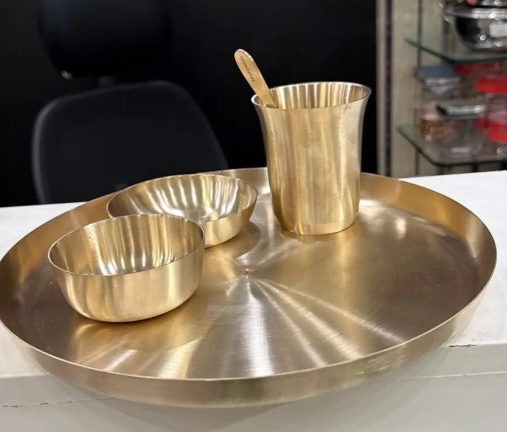 Majupuria Kansa thali set Matt finish