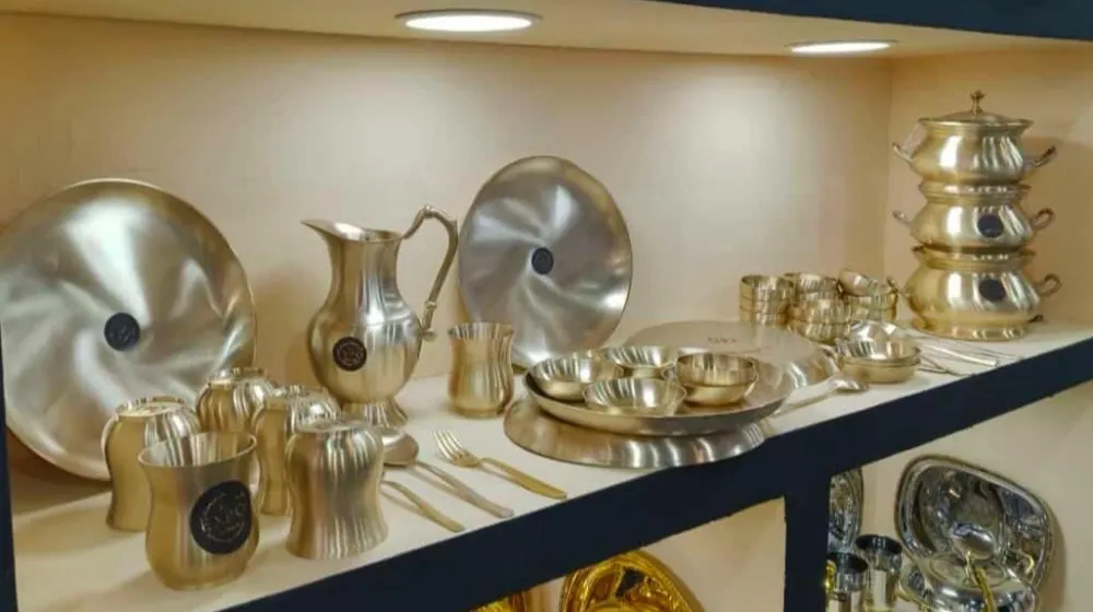 Expo Brass 57 pieces Matt finish dinner set