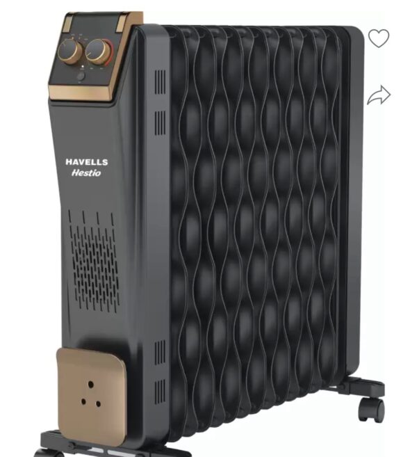 Havells Hestio wave black 15 fin OFR (Oil filled Radiator)