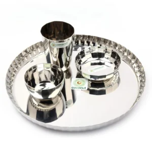 coconut stainless steel dinner set