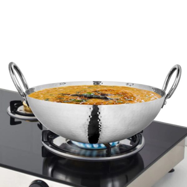 Shri and Sam heavy stainless steel hammered kadhai