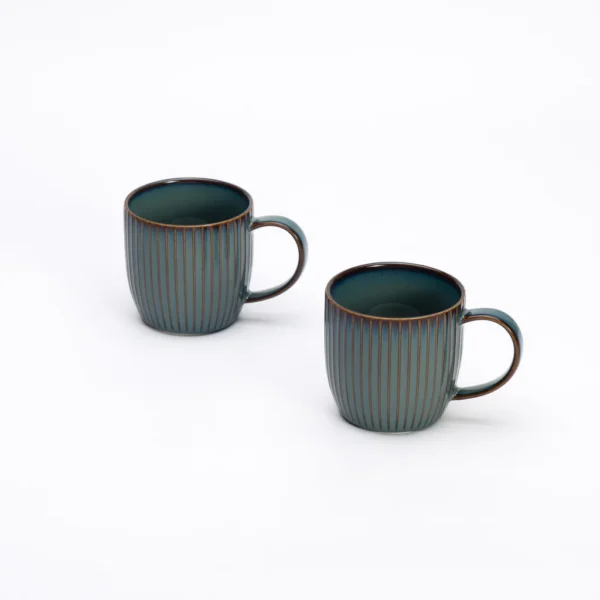 Rena Porcelain teal coffee mugs