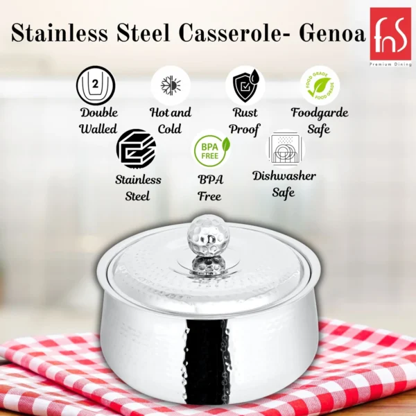 FnS Casserole Genoa Stainless Steel