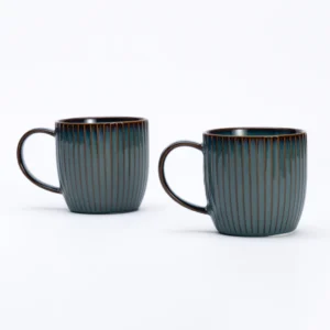 Rena Porcelain teal coffee mugs