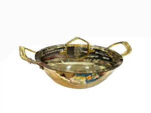 lily steel kadhai deep with tin coating
