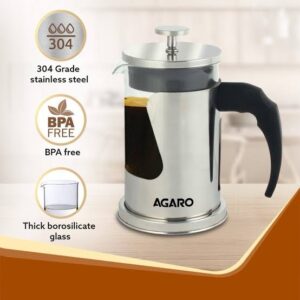 Agaro Crystal Stainless Steel French Press