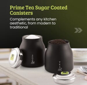 Tea Sugar Canisters Black
