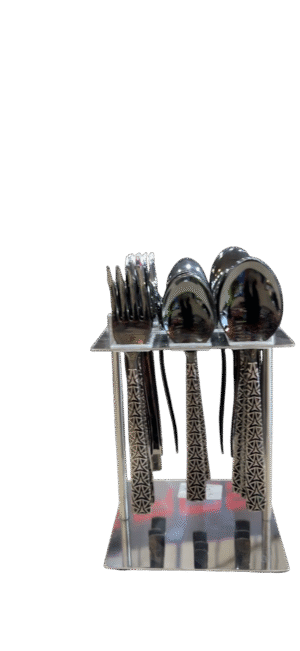 Phoenix Black Cutlery stand 24 pcs