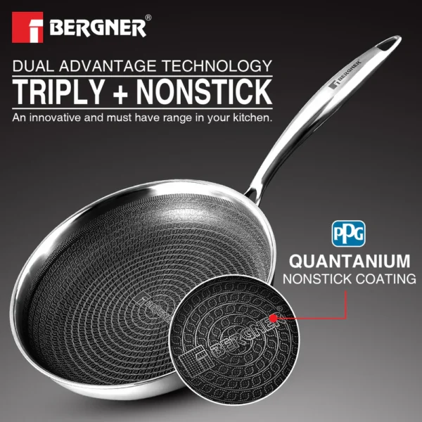 Bergner stainless steel frypan non stick