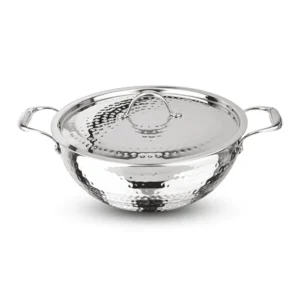 Artista Tri-Ply Deep Kadhai (Hammered) 26cm with Lid