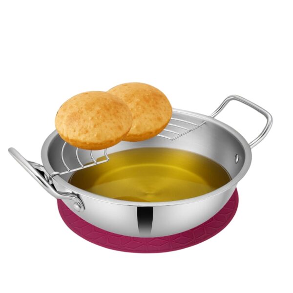 Prabha Elante Triply Kadai with Glass Lid