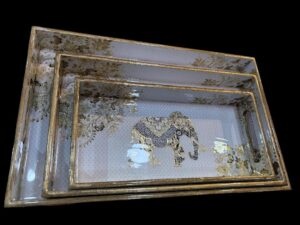 Wooden tray sets