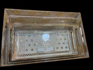 Wooden tray sets