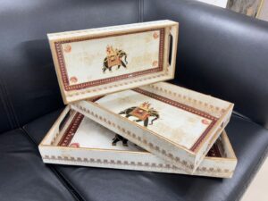 3 Pieces Wooden Tray Code RE