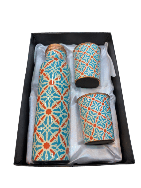 Copper Bottle and Glass Combo set