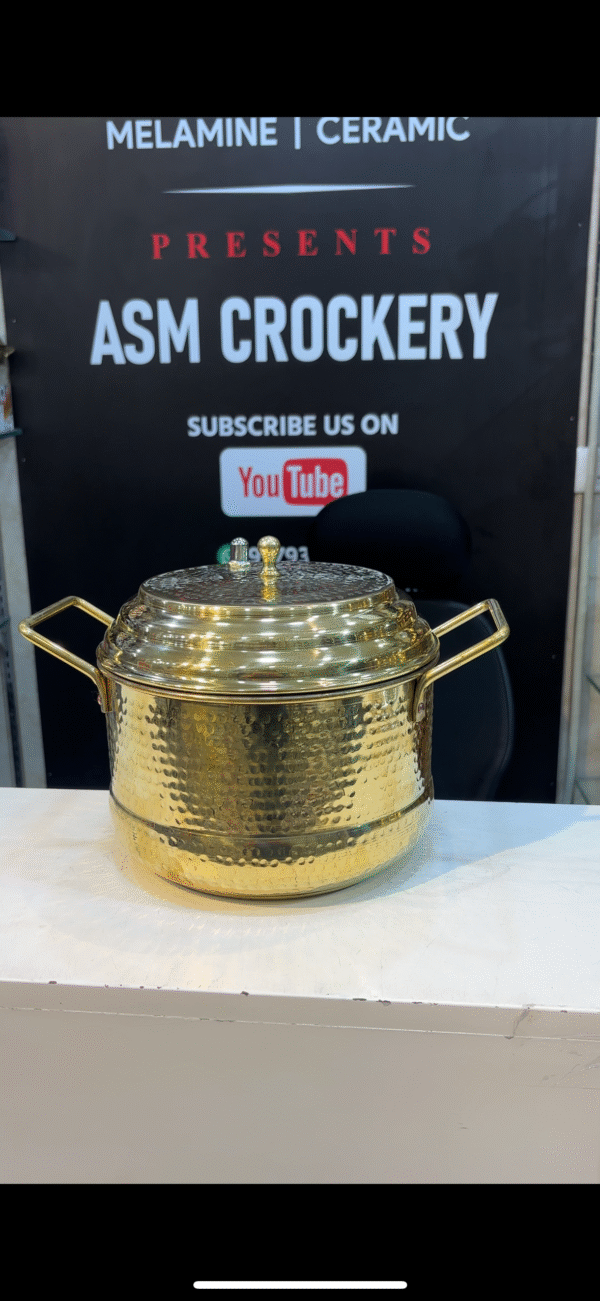 Brass Idli Cooker with tin coating - Image 2