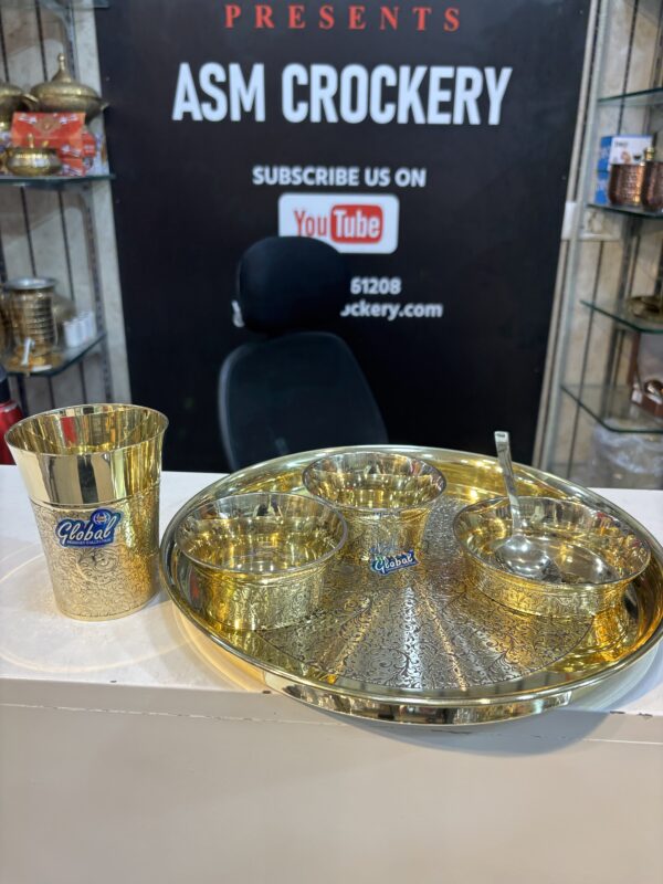 Global vintage Brass thali set