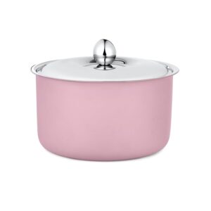 FNS Alwin Pink Stainless Steel Casserole | Premium Double Wall Insulated Hot Pot with Self-Locking Press Lid