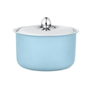 FNS Alwin Sky Blue Stainless Steel Casserole | Premium Double Wall Insulated Hot Pot with Self-Locking Press Lid