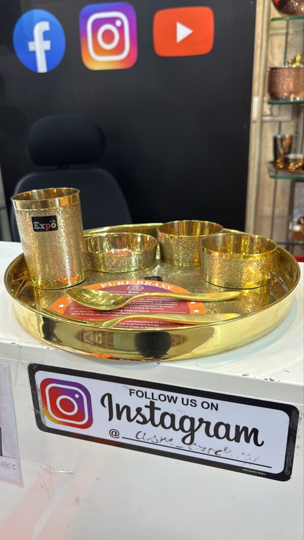 Expo Brass Thaal Set