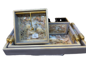 Leather tray gift set 4 pieces set, code 3