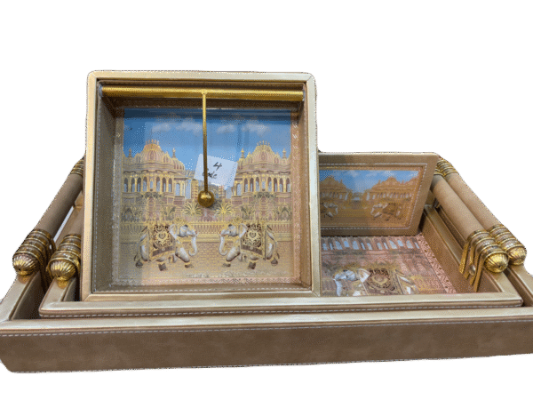 Leather tray gift set 4 pieces set, code 4
