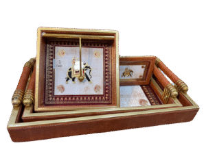 Leather tray gift set 4 pieces set, code 2