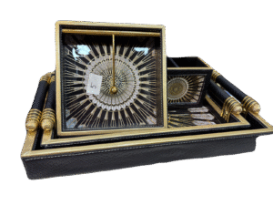 Leather tray gift set 4 pieces set, code 5