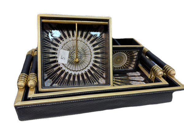 Leather tray gift set 4 pieces set, code 5