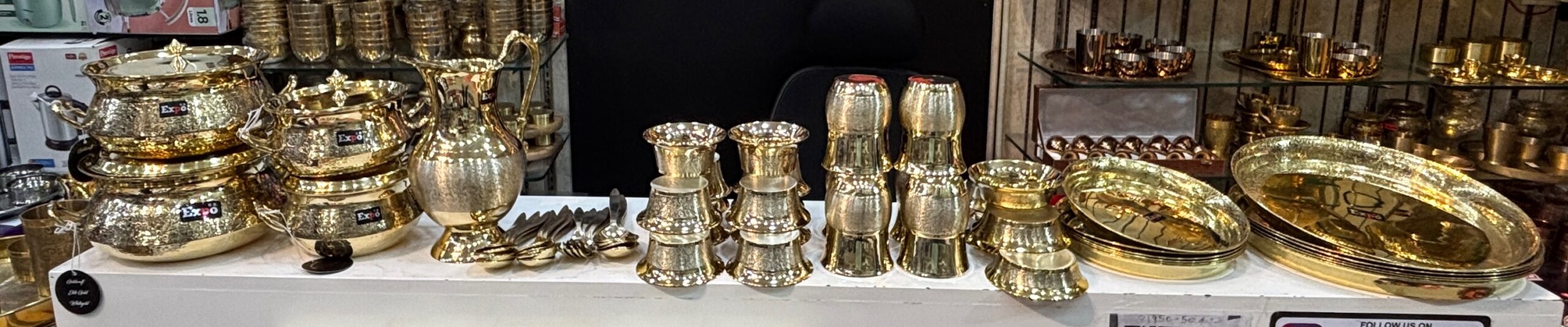 Expo Peetal Dinner set 63 pieces with wooden box packing - Image 4