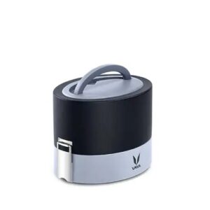 Vaya Tyffyn Flex - 600 ml -Black and silver with heavy insulation tiffin