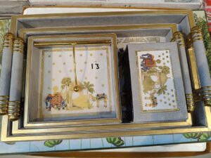 Leather tray gift set 4 pieces set, code 13