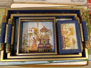 Leather tray gift set 4 pieces set, code 12