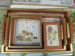 Leather tray gift set 4 pieces set, code 11