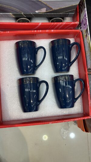 Krista Porcelain Milk mugs set of 4 blue