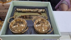 Ramson Golden serving set, stainless steel gold plated
