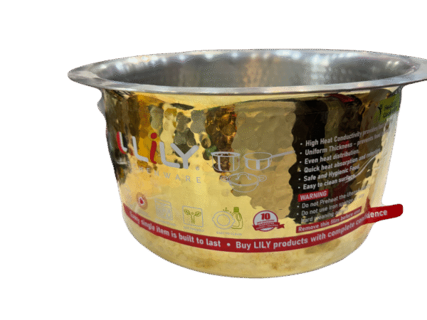 Lily Brass Hammered Pan with kalai for Milk boiling /tea - Image 3