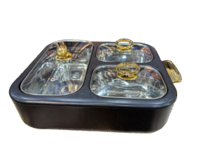 Bonjour 3 in 1 insulated casserole with glass lids, black