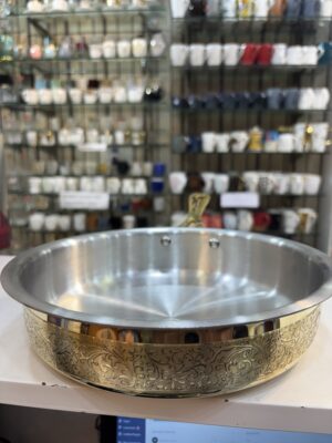 Lily Brass Frypan with kalai, heritage design 1000ml